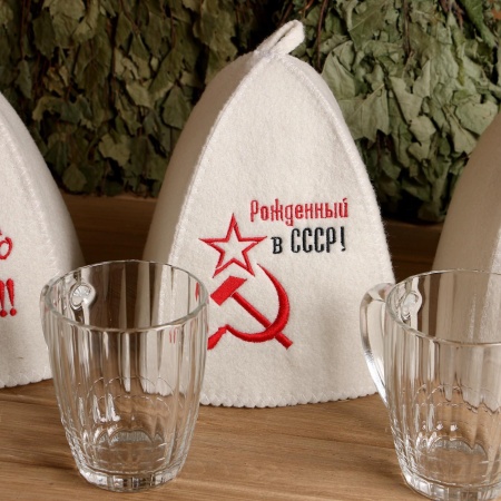 Набор Кружка СССР + напка для бани МИКС